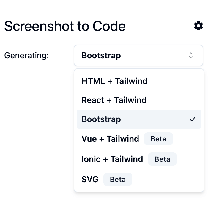33.8k star, 将截图直接生成 HTML 页面 screenshot-to-code